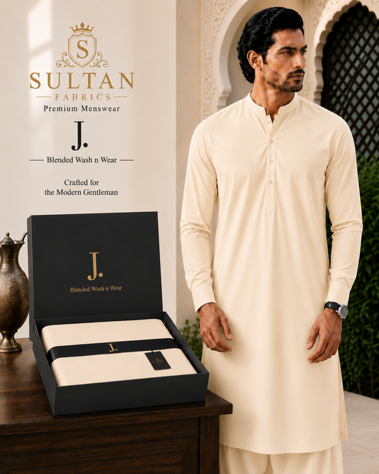 Unstitched Wash & Wear - Cream