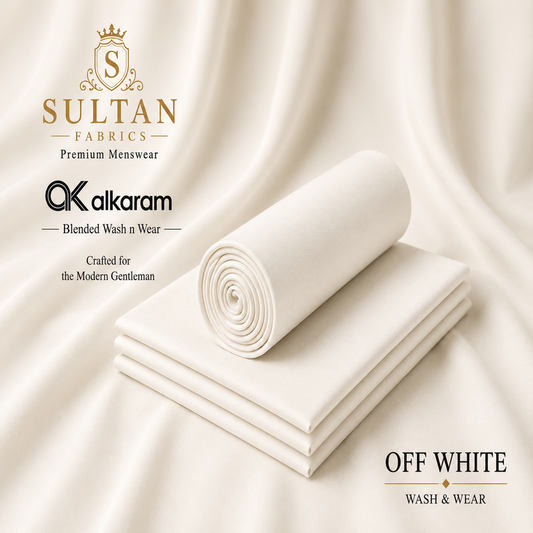 Unstitched Wash & Wear - Off White