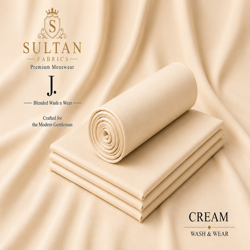 Unstitched Wash & Wear - Cream