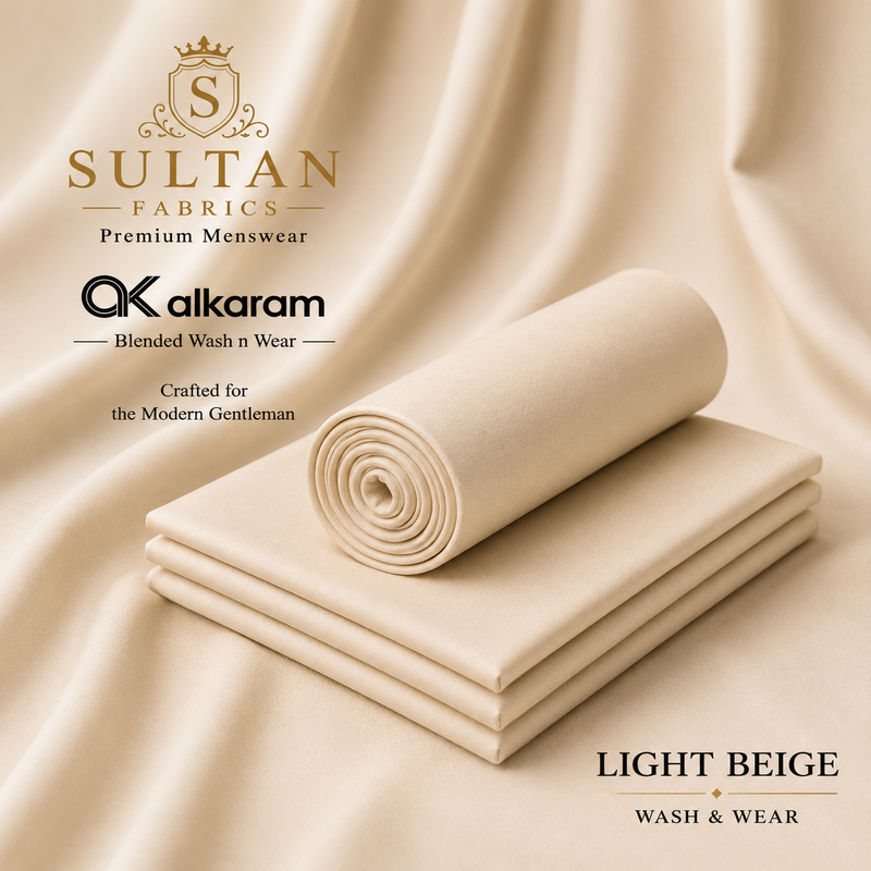Unstitched Wash & Wear - Light Beige