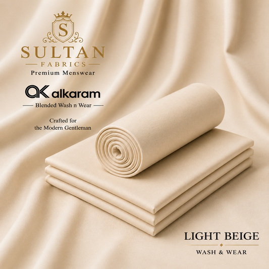 Unstitched Wash & Wear - Light Beige